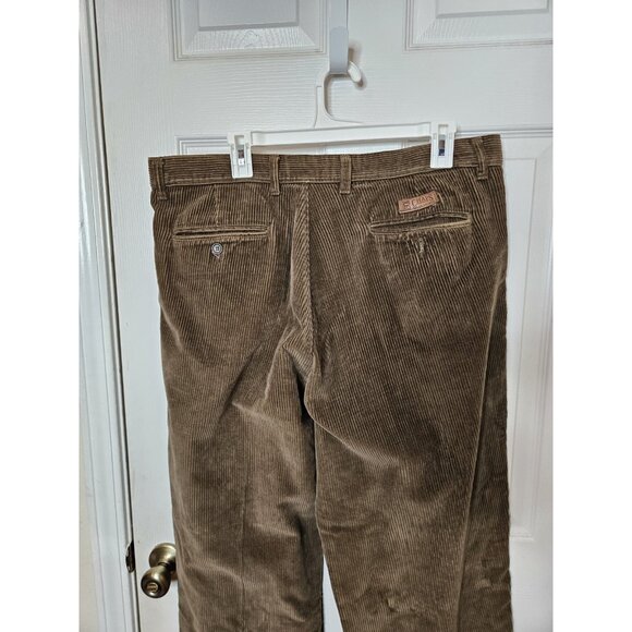 Ralph Lauren Chaps Pants Mens 36x32 Brown Corduroy Thick Cargo  90s - Picture 5 of 8